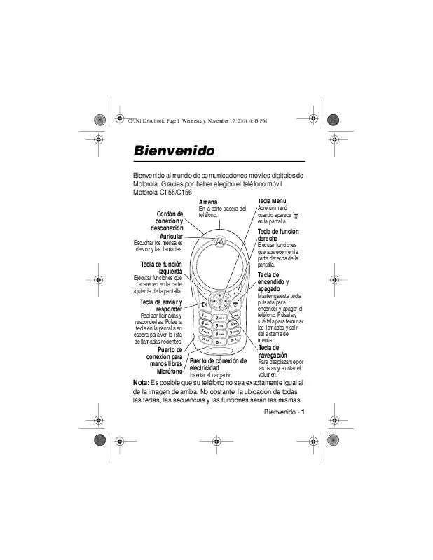 Mode d'emploi MOTOROLA C156