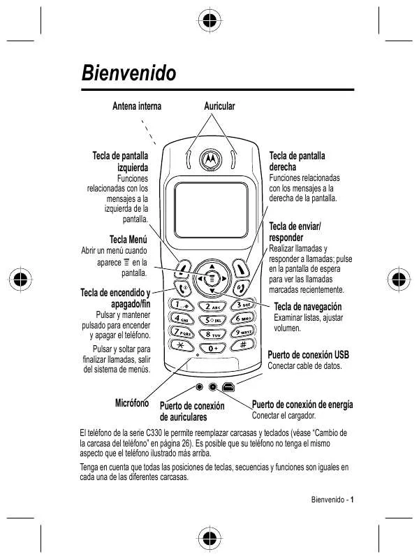 Mode d'emploi MOTOROLA C332