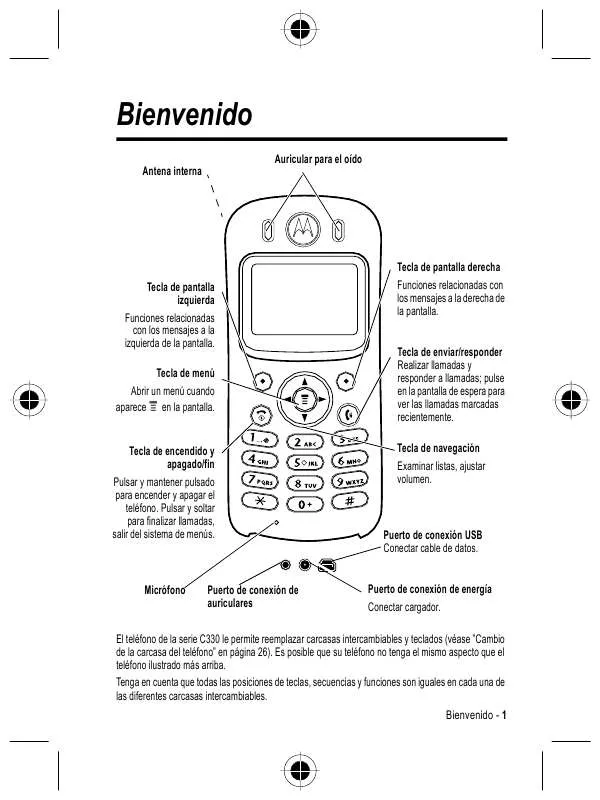 Mode d'emploi MOTOROLA C333