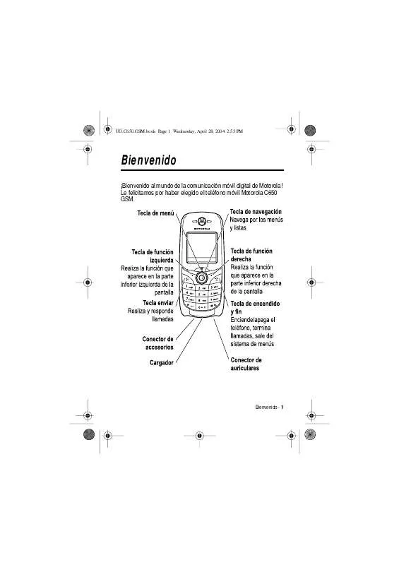 Mode d'emploi MOTOROLA C650