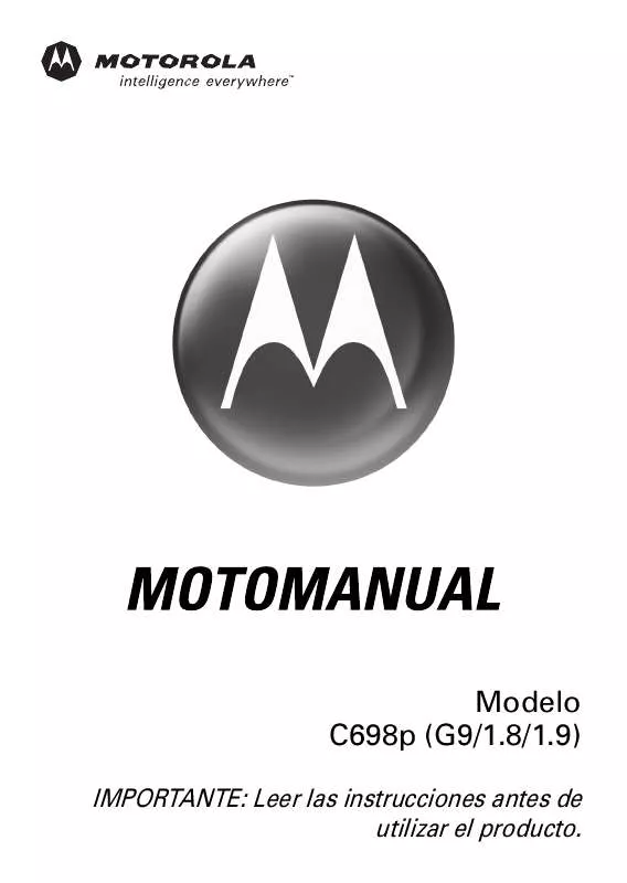 Mode d'emploi MOTOROLA C698P