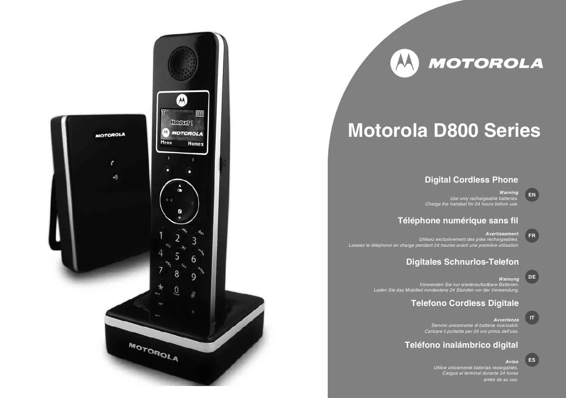 Mode d'emploi MOTOROLA D800