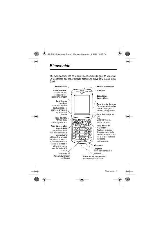 Mode d'emploi MOTOROLA E365