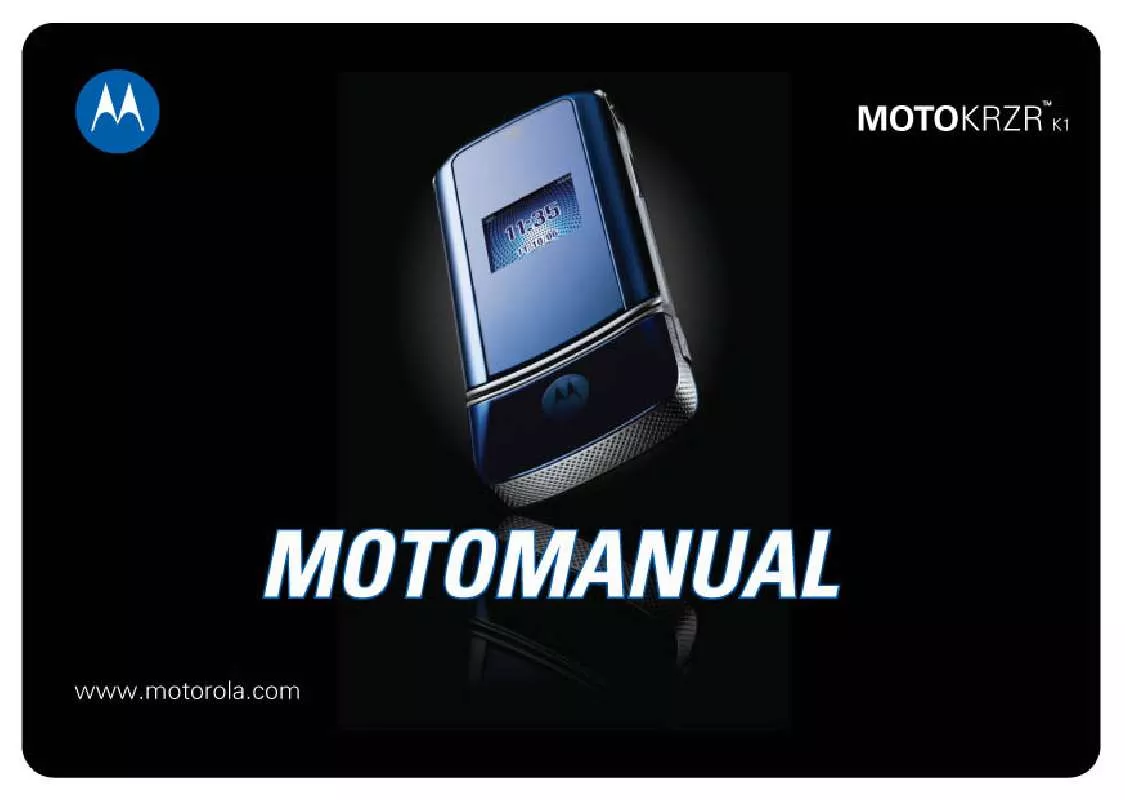 Mode d'emploi MOTOROLA MOTOKRZR K1