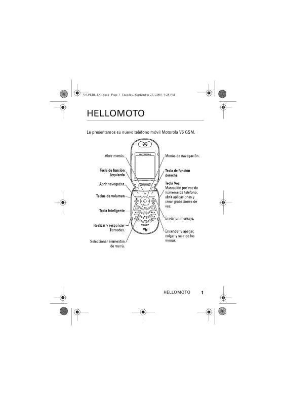 Mode d'emploi MOTOROLA MOTOPEBL U6