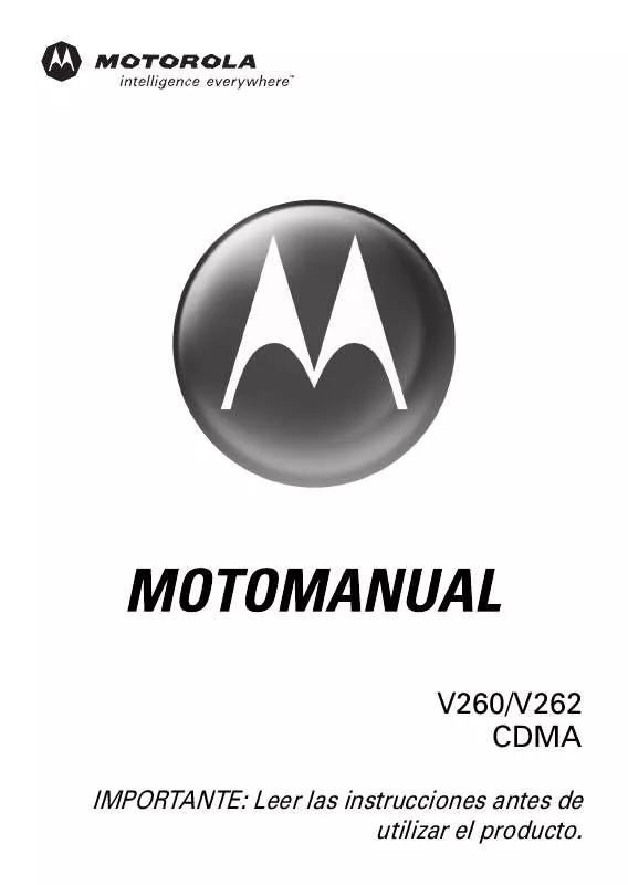 Mode d'emploi MOTOROLA V260/V262