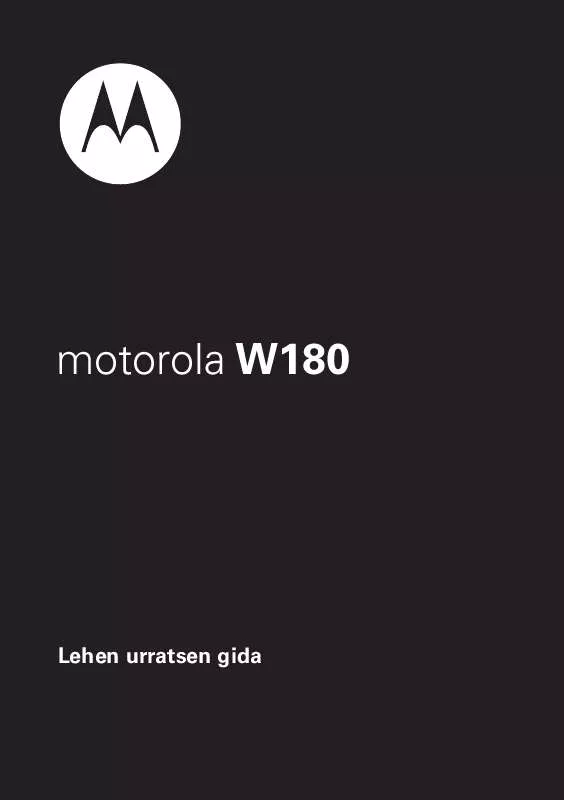 Mode d'emploi MOTOROLA W180