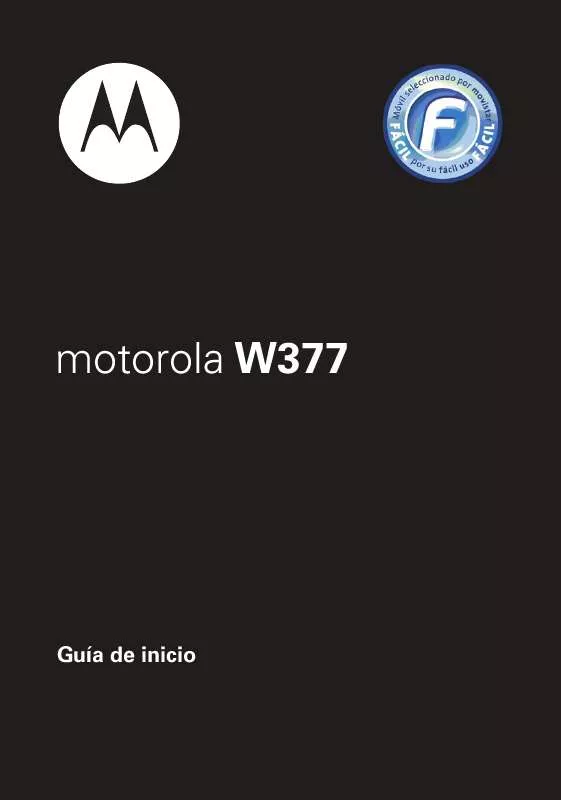 Mode d'emploi MOTOROLA W377