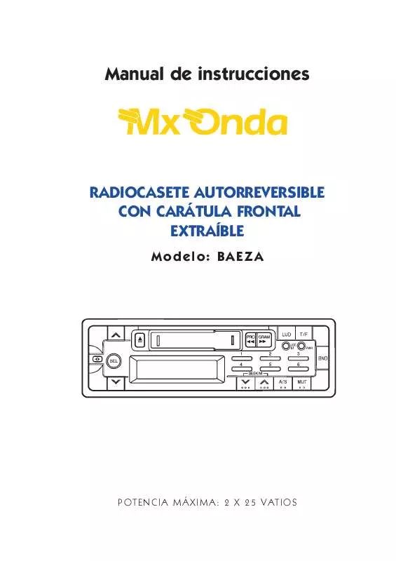 Mode d'emploi MXONDA BAEZA