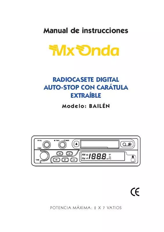 Mode d'emploi MXONDA BAILEN