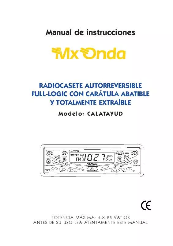 Mode d'emploi MXONDA CALATAYUD