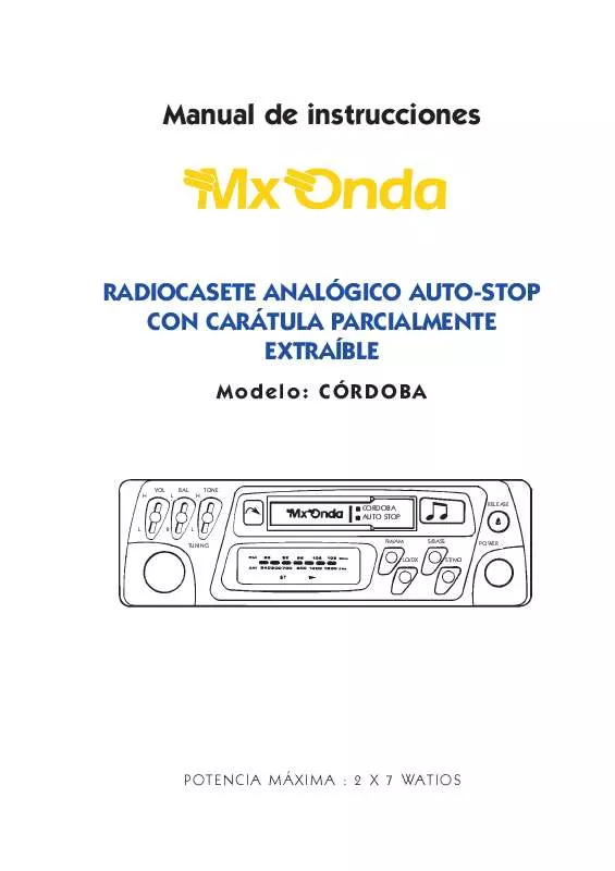 Mode d'emploi MXONDA CORDOBA