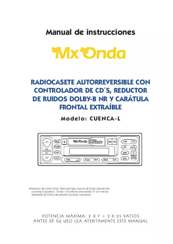 Mode d'emploi MXONDA CUENCA-L