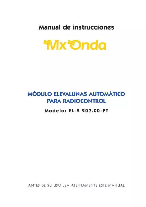 Mode d'emploi MXONDA EL-2 207.00-PT