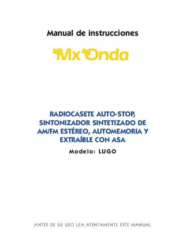 Mode d'emploi MXONDA LUGO