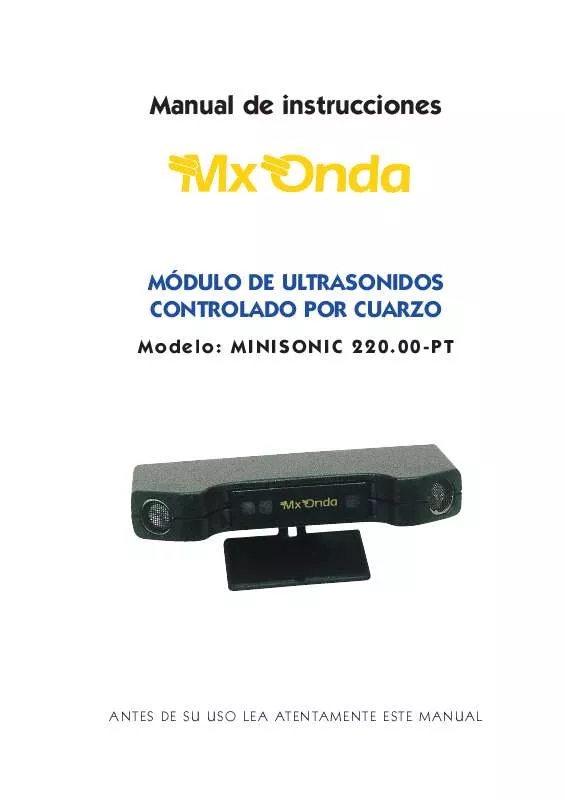 Mode d'emploi MXONDA MINISONIC 220.00-PT