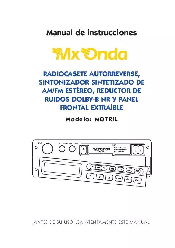 Mode d'emploi MXONDA MOTRIL