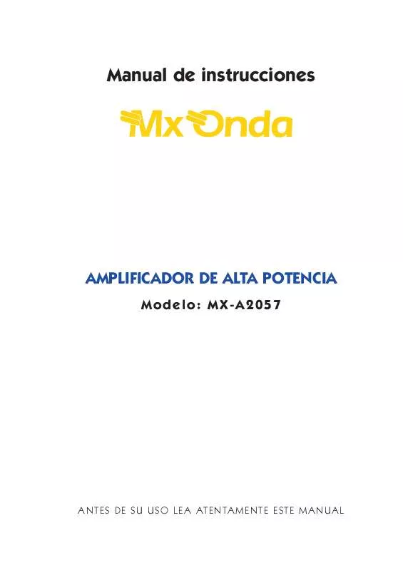 Mode d'emploi MXONDA MX-A2057