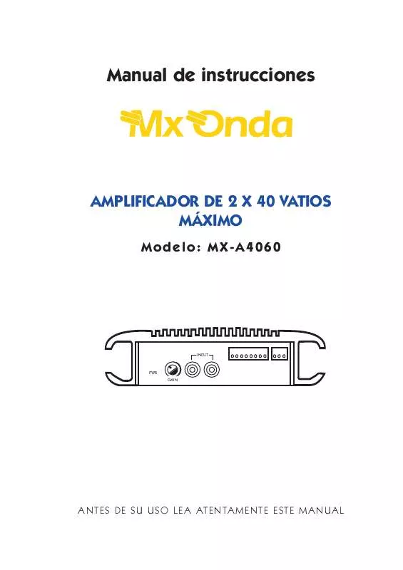 Mode d'emploi MXONDA MX-A4060