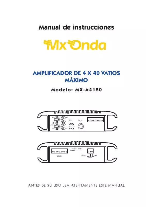 Mode d'emploi MXONDA MX-A4120