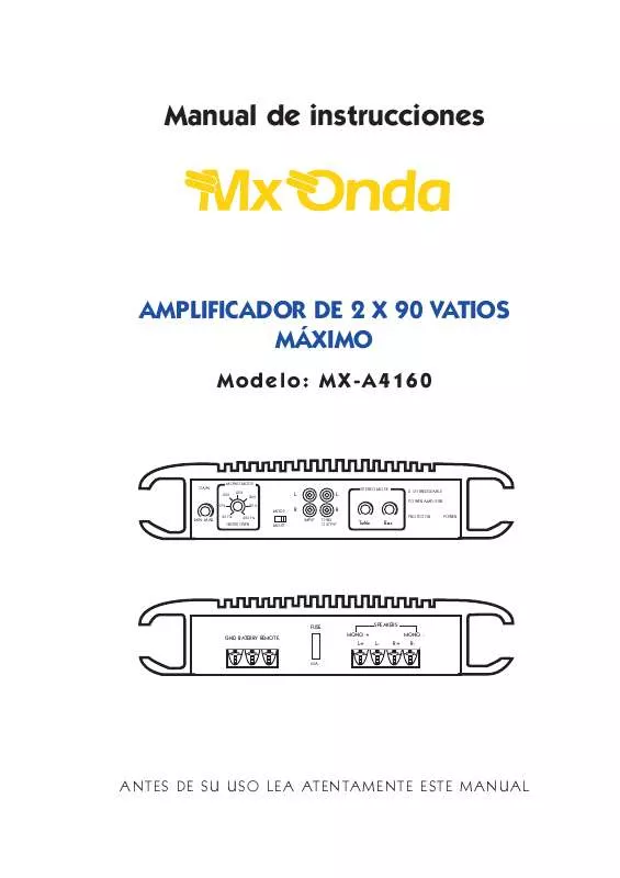 Mode d'emploi MXONDA MX-A4160
