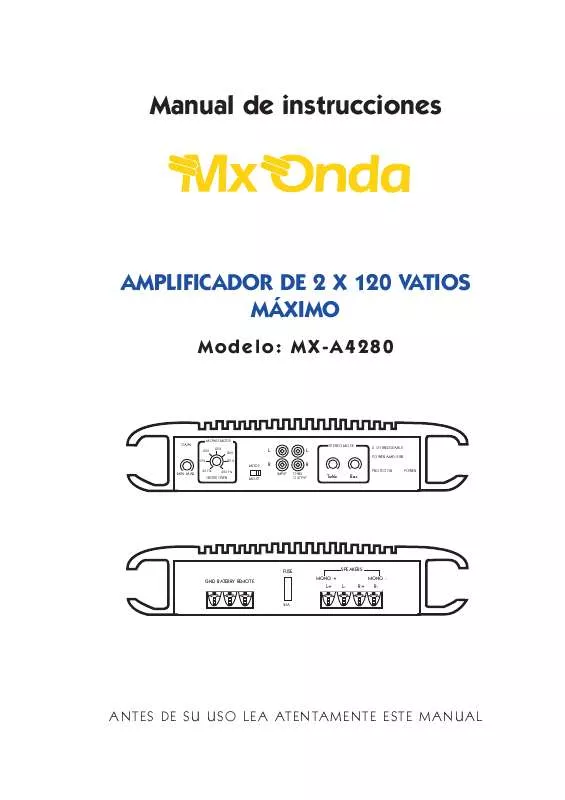 Mode d'emploi MXONDA MX-A4280