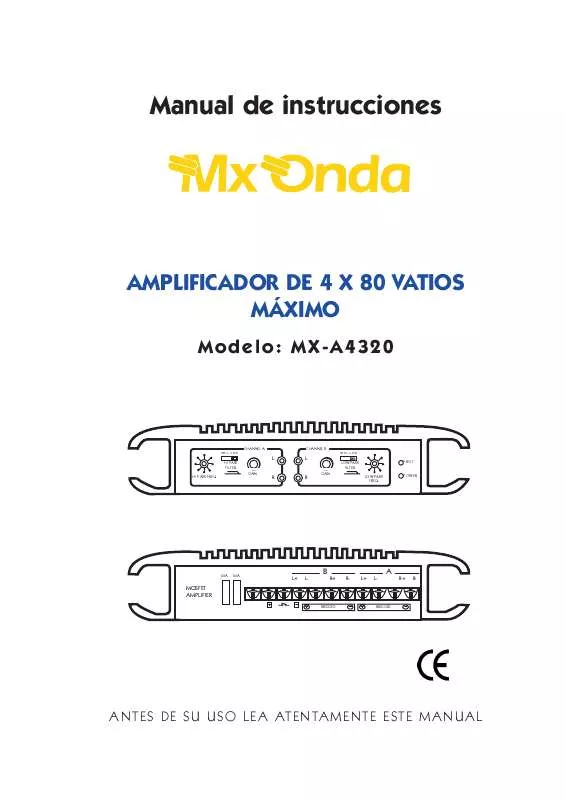 Mode d'emploi MXONDA MX-A4320