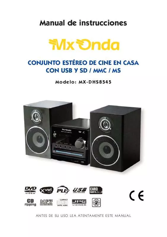 Mode d'emploi MXONDA MX-DHS8545