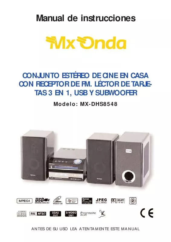 Mode d'emploi MXONDA MX-DHS8548