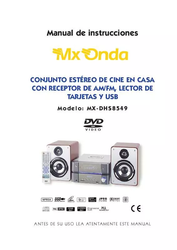 Mode d'emploi MXONDA MX-DHS8549