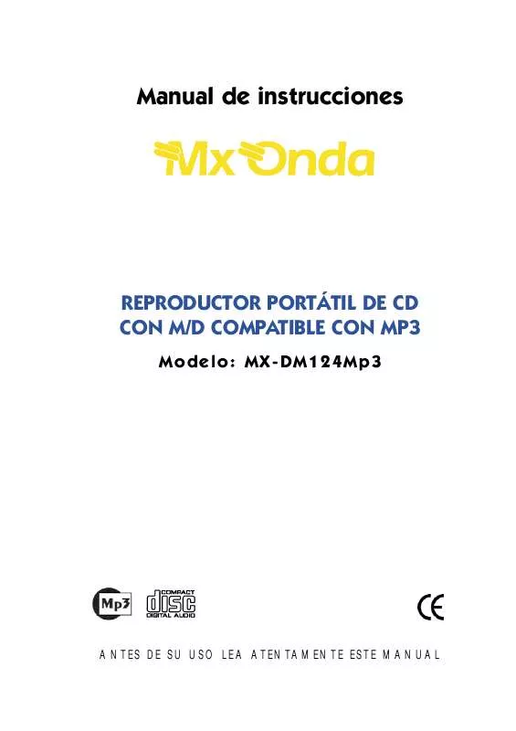 Mode d'emploi MXONDA MX-DM124