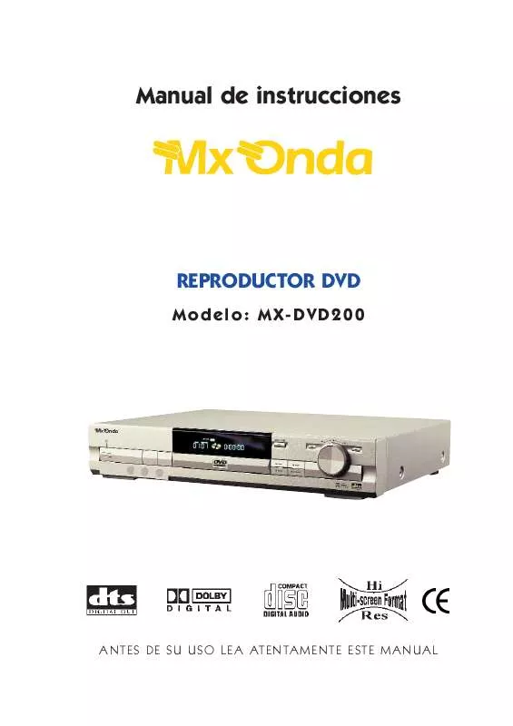 Mode d'emploi MXONDA MX-DVD200