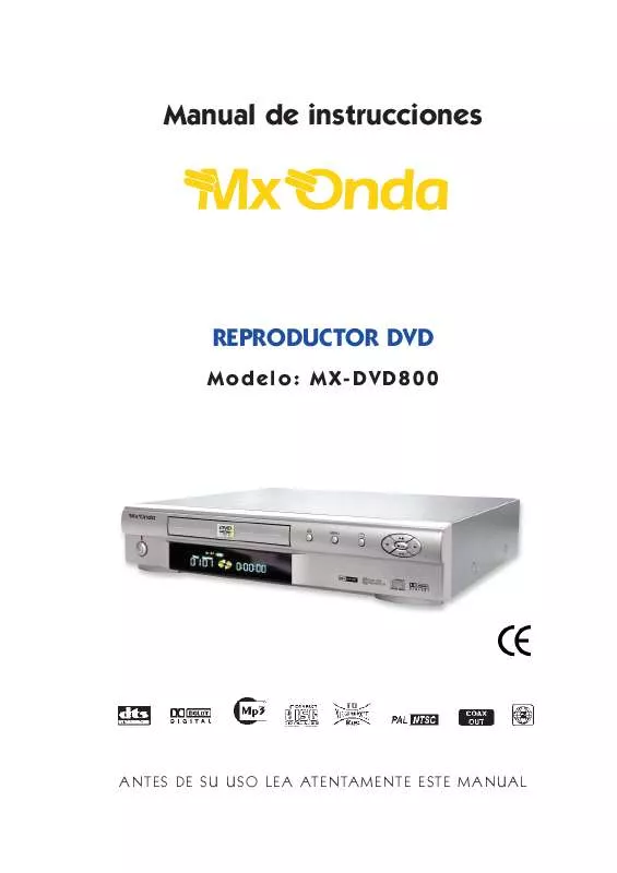 Mode d'emploi MXONDA MX-DVD800