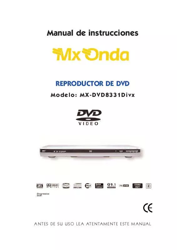 Mode d'emploi MXONDA MX-DVD8331