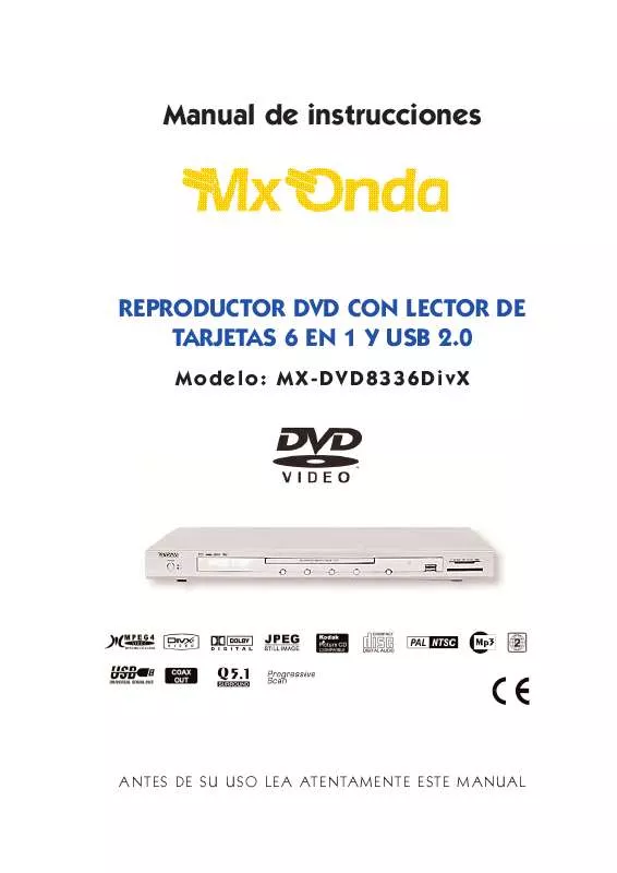 Mode d'emploi MXONDA MX-DVD8336