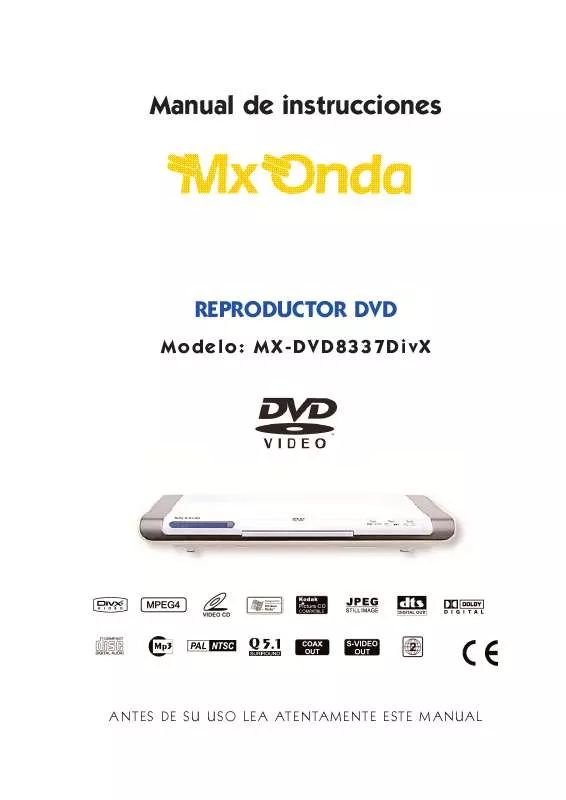 Mode d'emploi MXONDA MX-DVD8337