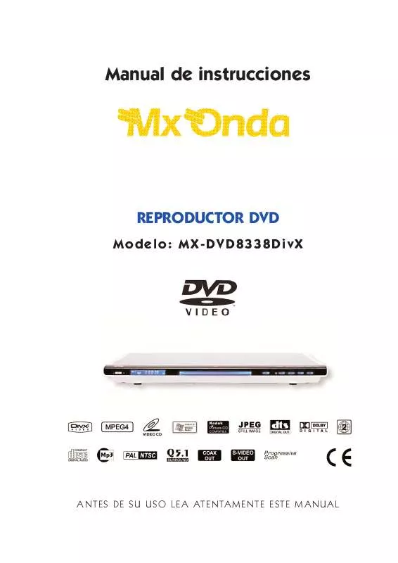 Mode d'emploi MXONDA MX-DVD8338