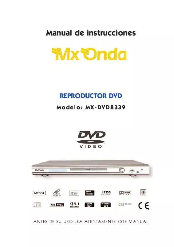 Mode d'emploi MXONDA MX-DVD8339