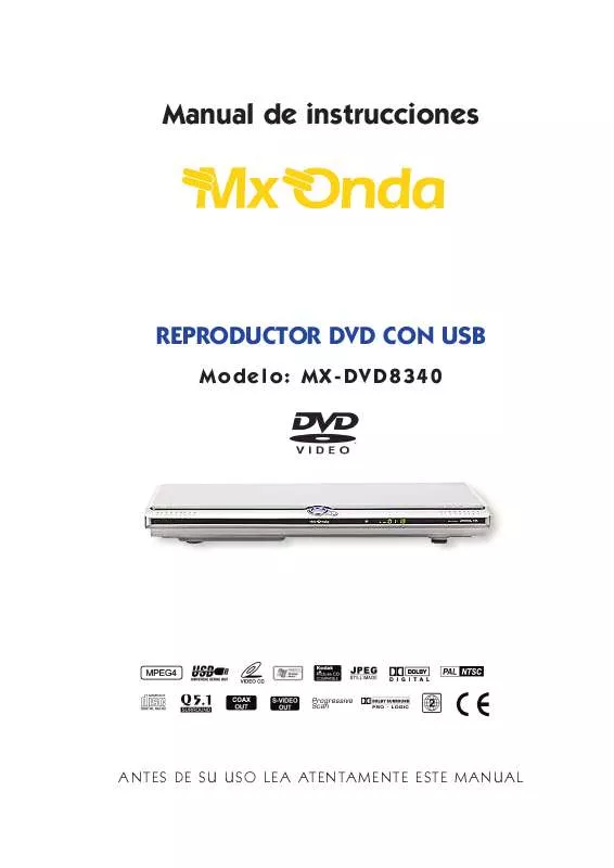 Mode d'emploi MXONDA MX-DVD8340