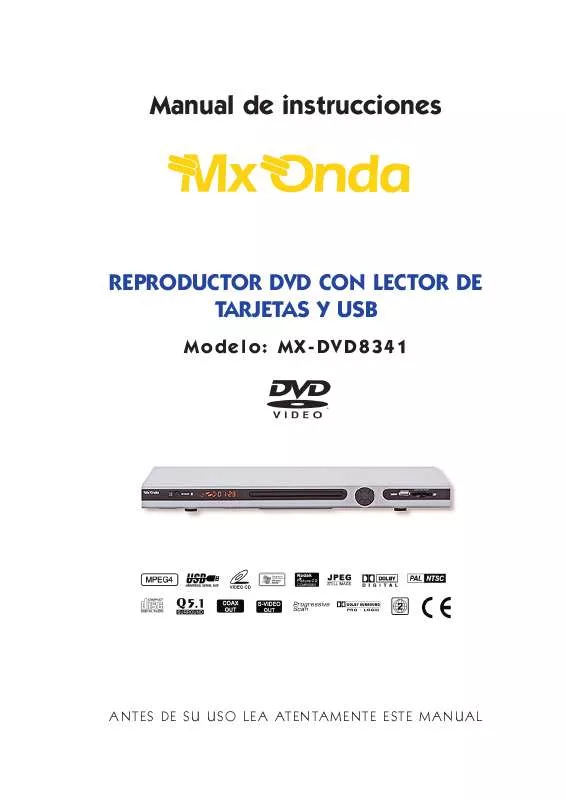 Mode d'emploi MXONDA MX-DVD8341