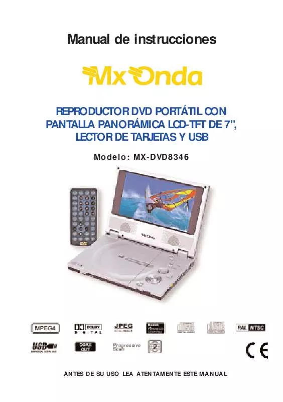 Mode d'emploi MXONDA MX-DVD8346