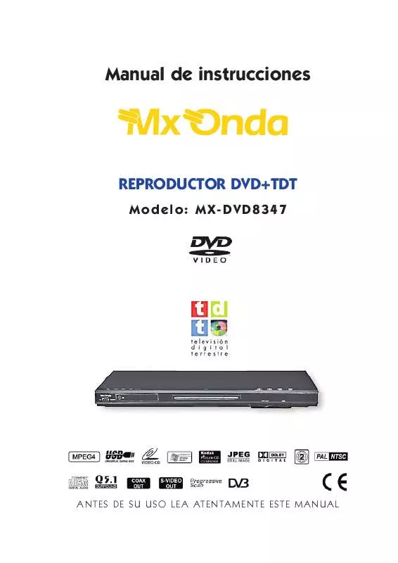 Mode d'emploi MXONDA MX-DVD8347