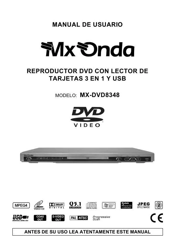 Mode d'emploi MXONDA MX-DVD8348