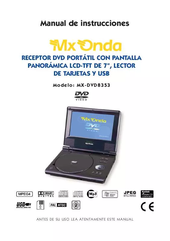 Mode d'emploi MXONDA MX-DVD8353