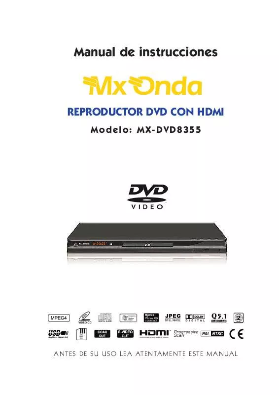 Mode d'emploi MXONDA MX-DVD8355
