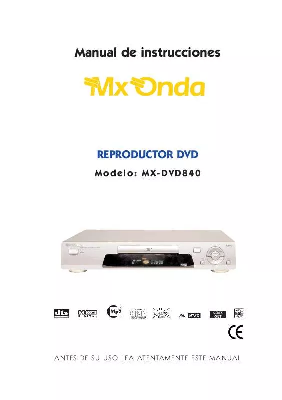 Mode d'emploi MXONDA MX-DVD840