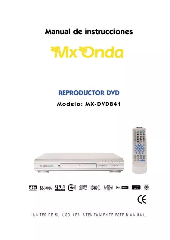 Mode d'emploi MXONDA MX-DVD841