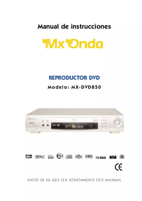 Mode d'emploi MXONDA MX-DVD850