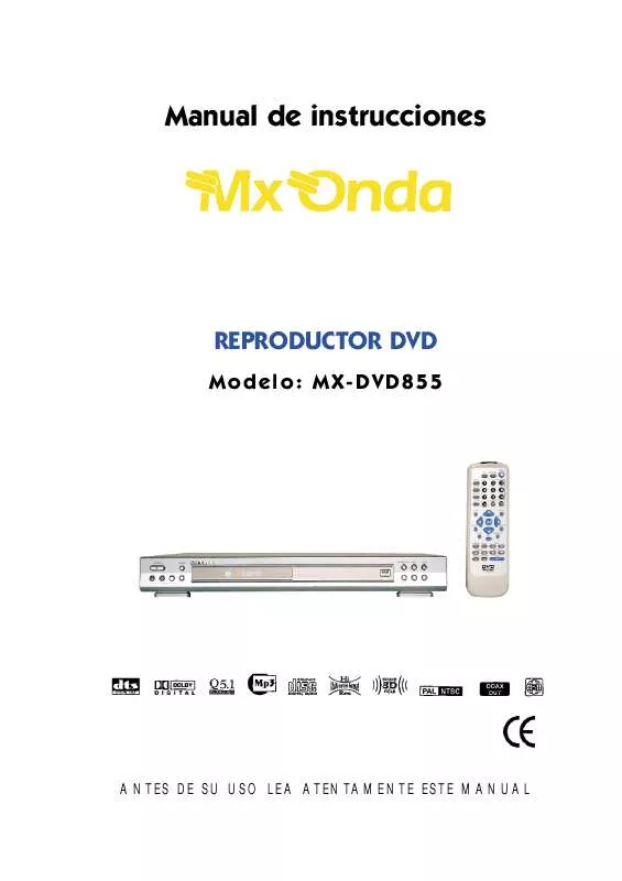 Mode d'emploi MXONDA MX-DVD855