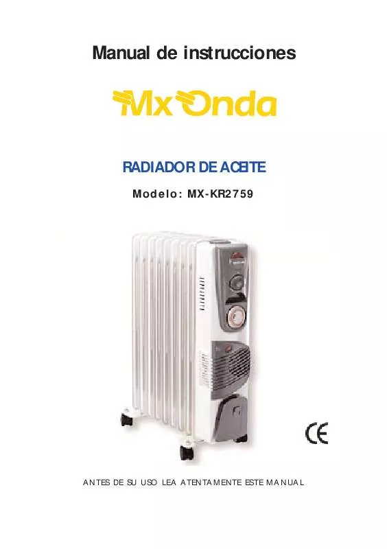 Mode d'emploi MXONDA MX-KR2759